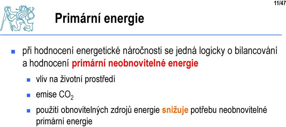 energie vliv na životní prostředí emise CO 2 použití