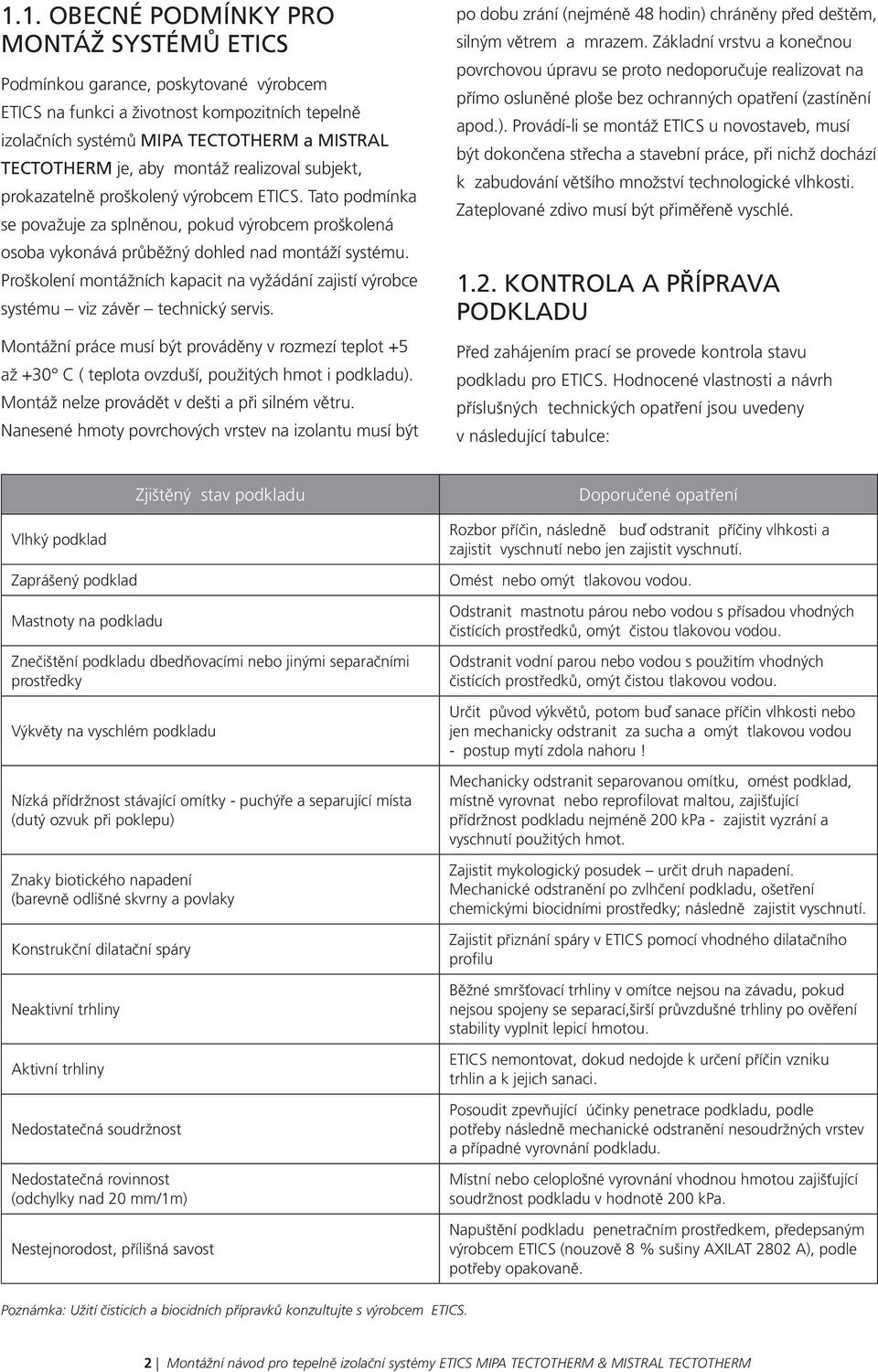 Proškolení montážních kapacit na vyžádání zajistí výrobce systému viz závěr technický servis.