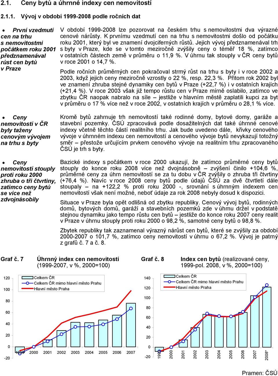 Jejich vývoj předznamenával trh s byty v Praze, kde se v tomto meziročně zvýšily ceny o téměř 18 %, zatímco v ostatních částech země v průměru o 11,9 %.