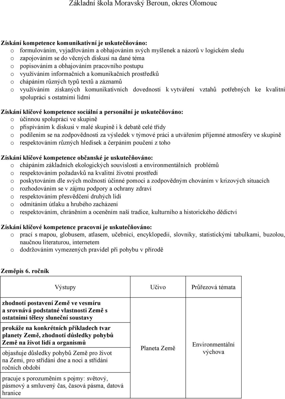 potřebných ke kvalitní spolupráci s ostatními lidmi Získání klíčové kompetence sociální a personální je uskutečňováno: o účinnou spoluprácí ve skupině o přispíváním k diskusi v malé skupině i k