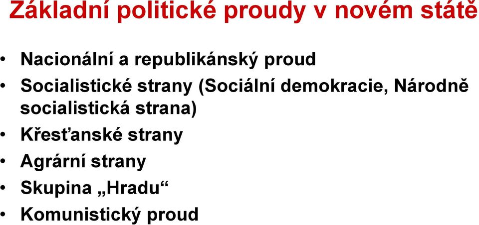 demokracie, Národně socialistická strana) Křesťanské