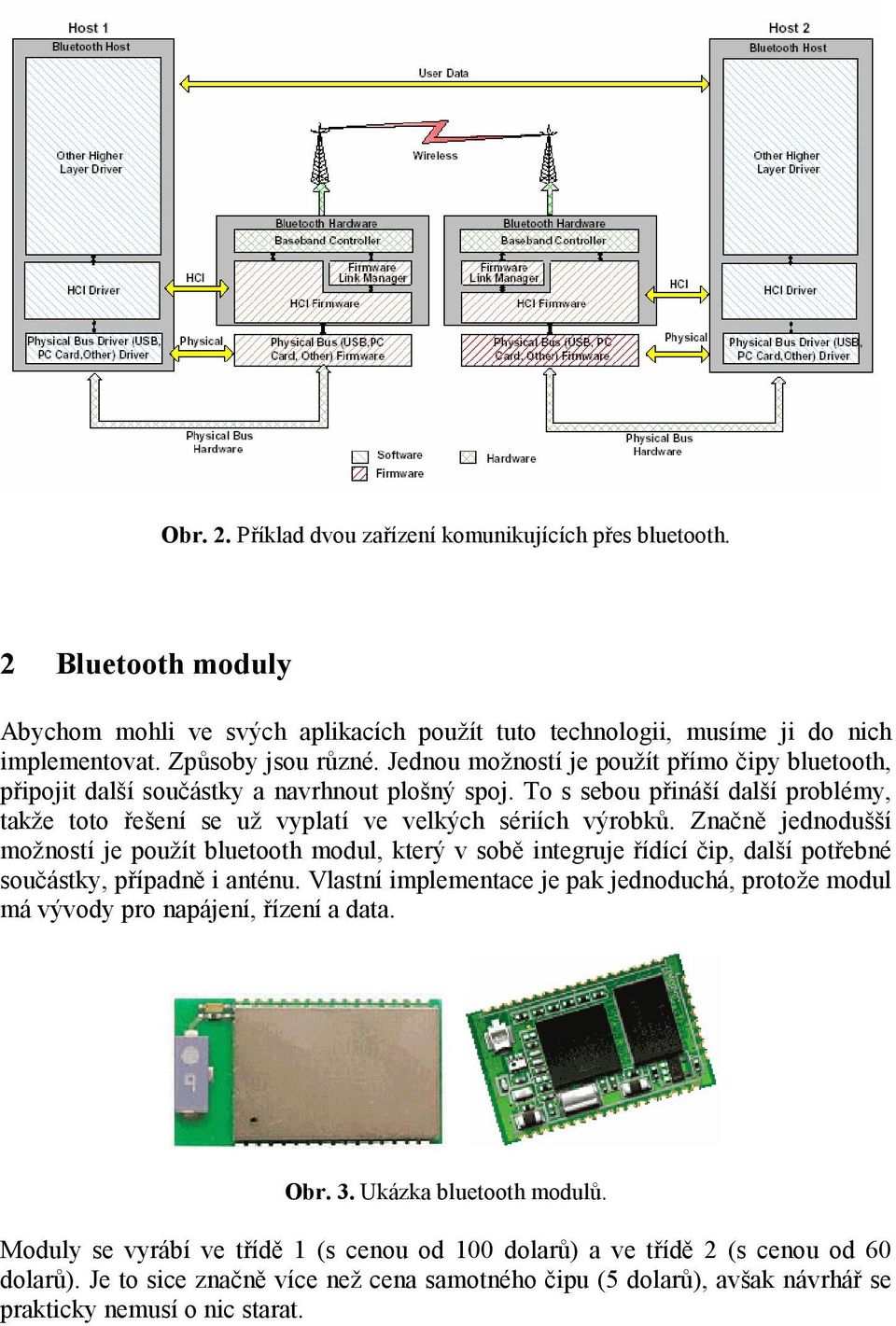 Značně jednodušší možností je použít bluetooth modul, který v sobě integruje řídící čip, další potřebné součástky, případně i anténu.