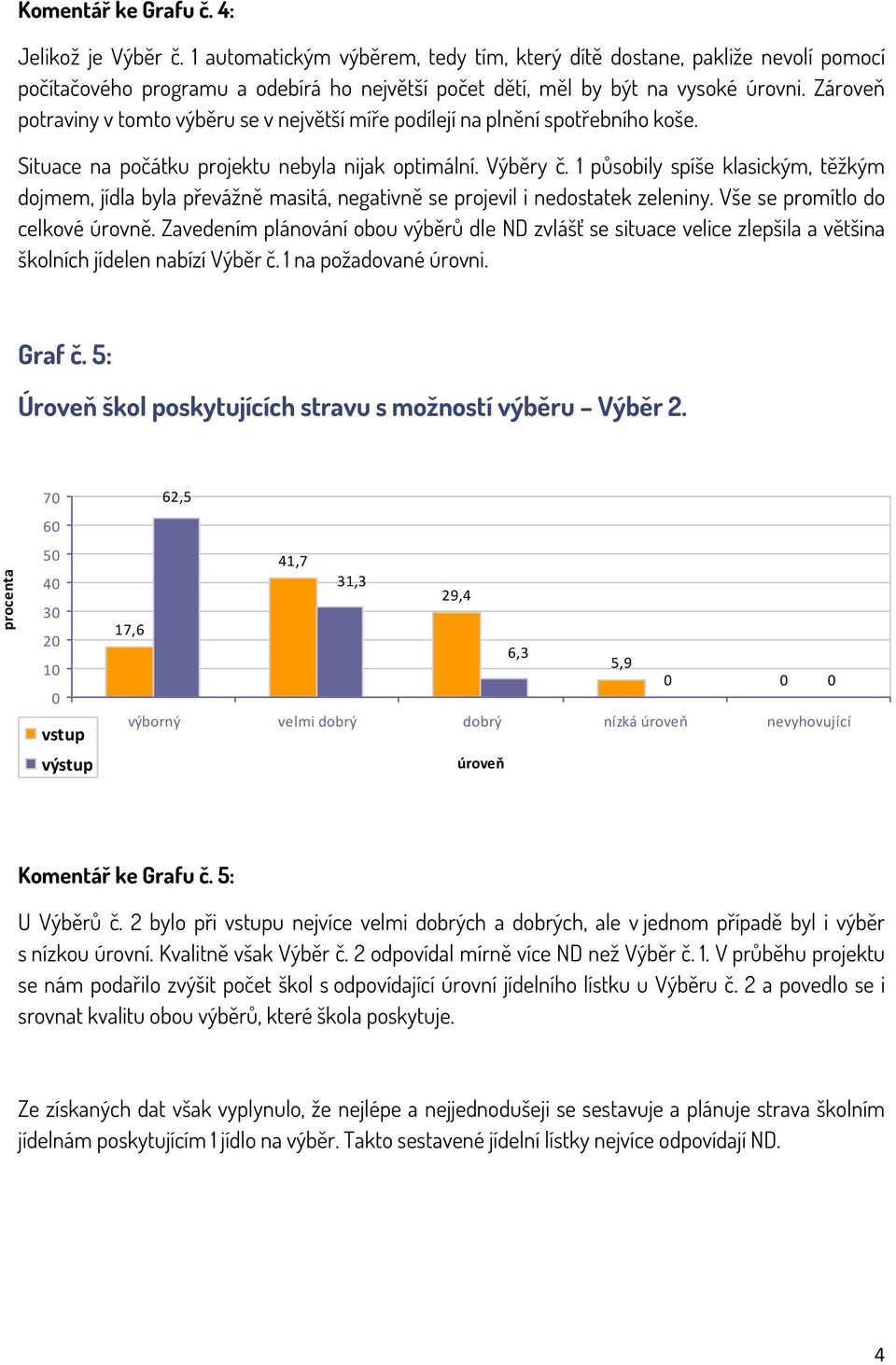 Zároveň potraviny v tomto výběru se v největší míře podílejí na plnění spotřebního koše. Situace na počátku projektu nebyla nijak optimální. Výběry č.