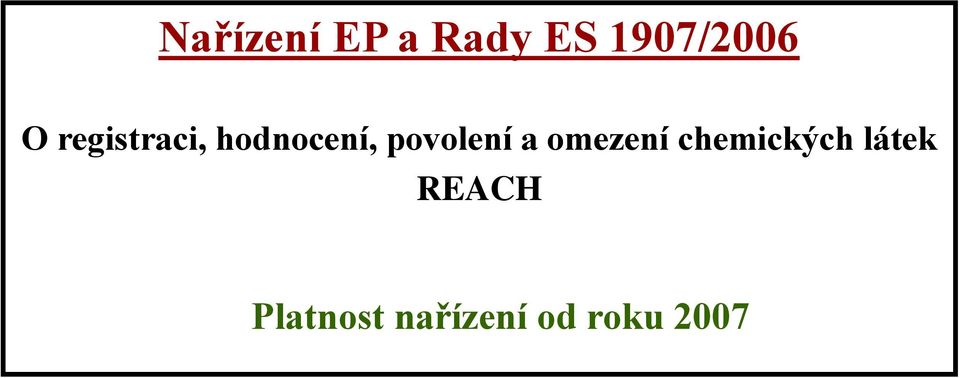 povolení a omezení chemických