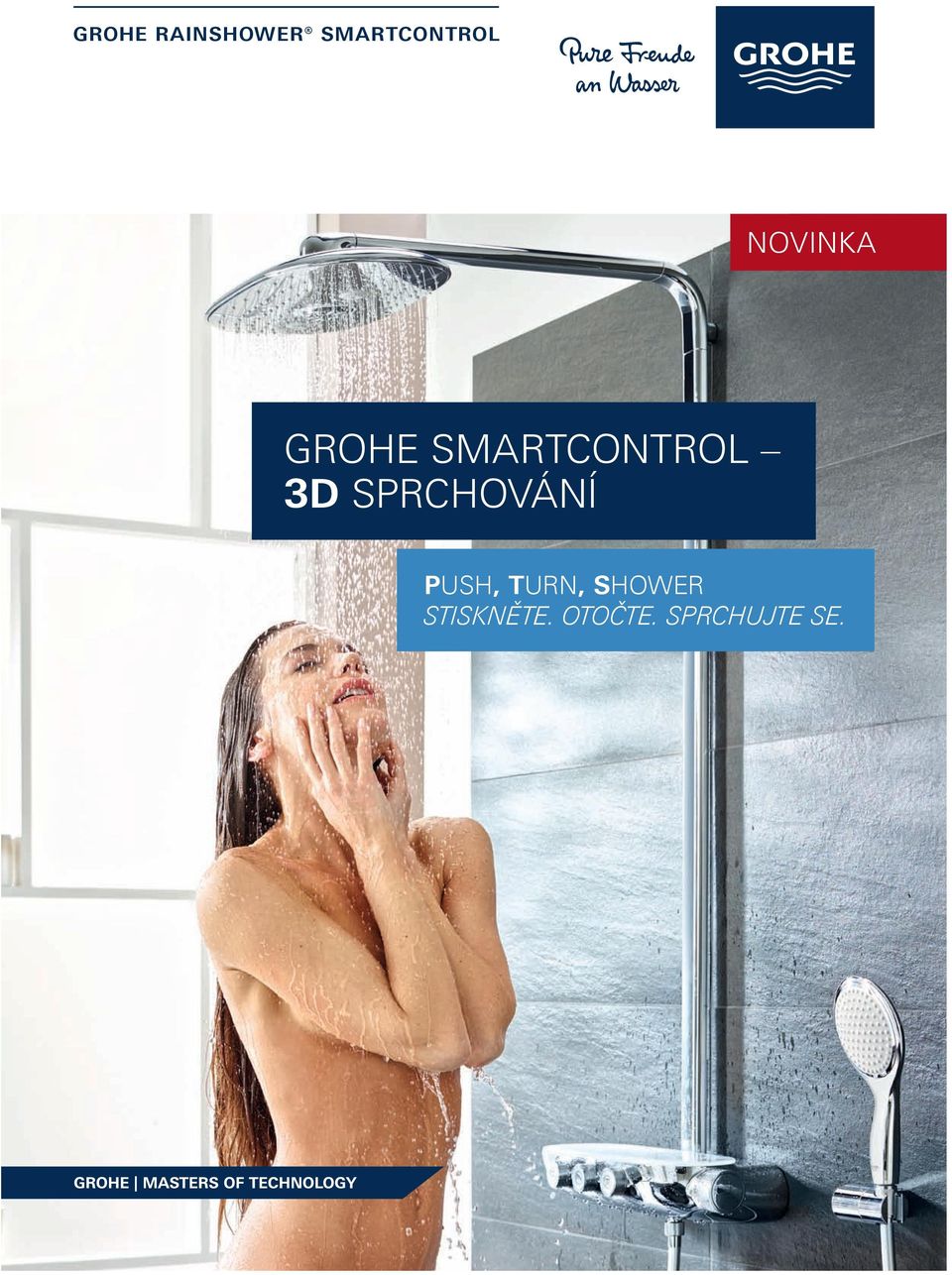 SPRCHOVÁNÍ PUSH, TURN, shower