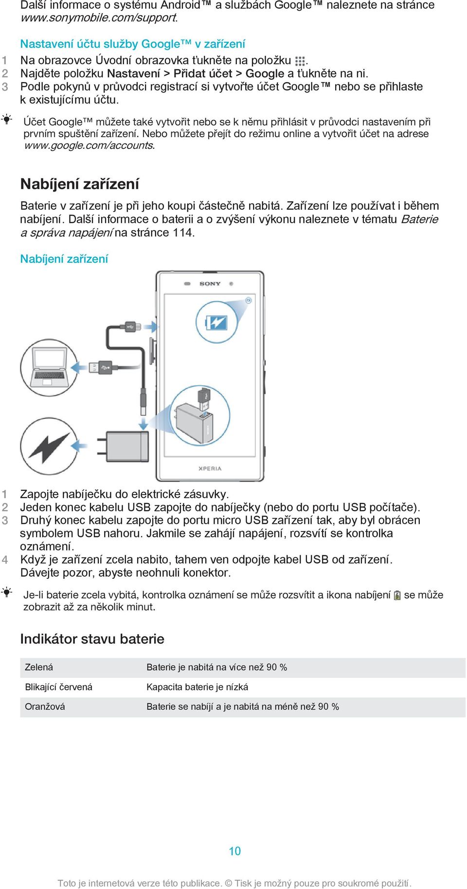 Účet Google můžete také vytvořit nebo se k němu přihlásit v průvodci nastavením při prvním spuštění zařízení. Nebo můžete přejít do režimu online a vytvořit účet na adrese www.google.com/accounts.