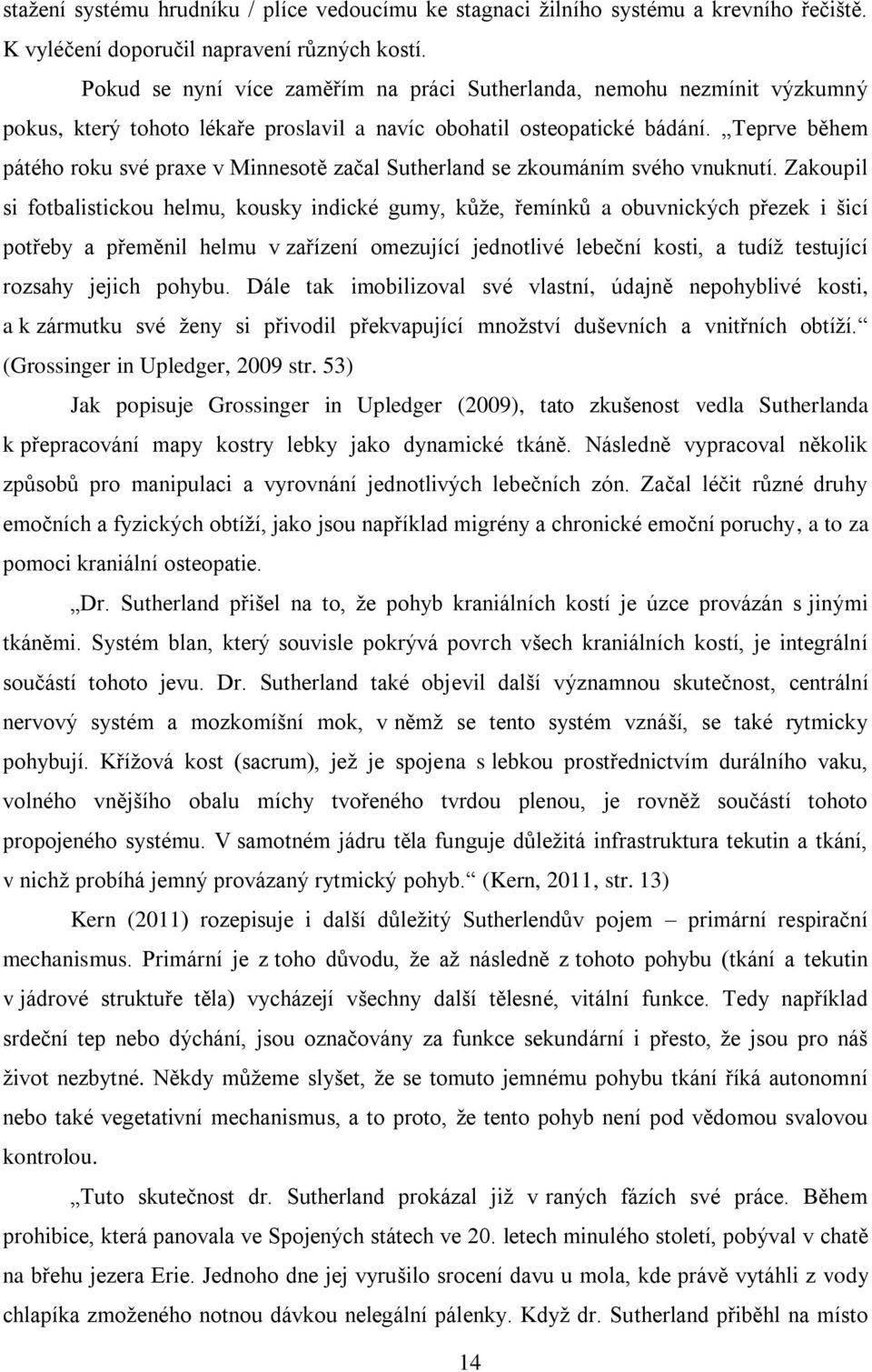 Teprve během pátého roku své praxe v Minnesotě začal Sutherland se zkoumáním svého vnuknutí.