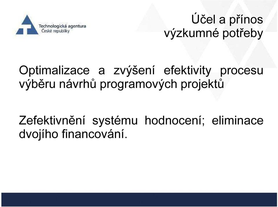 výběru návrhů programových projektů