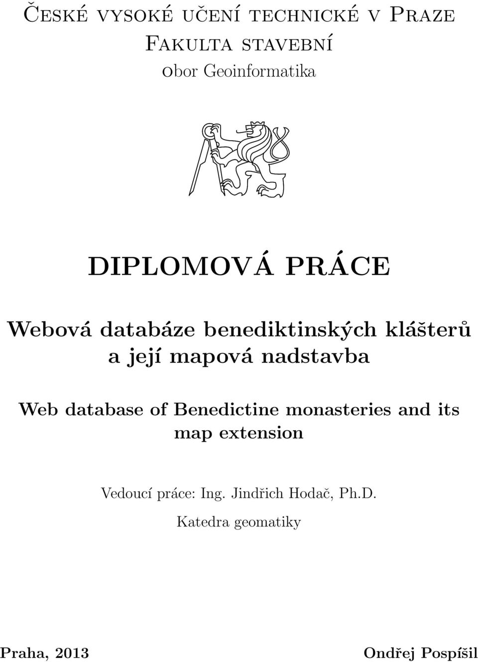 nadstavba Web database of Benedictine monasteries and its map extension