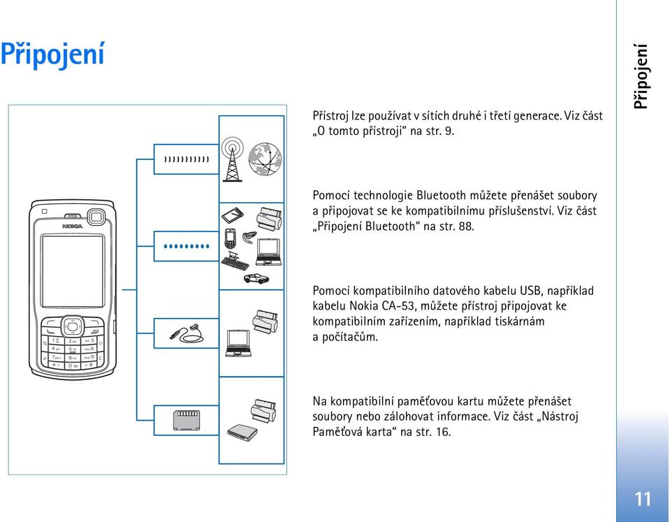 Viz èást Pøipojení Bluetooth na str. 88.