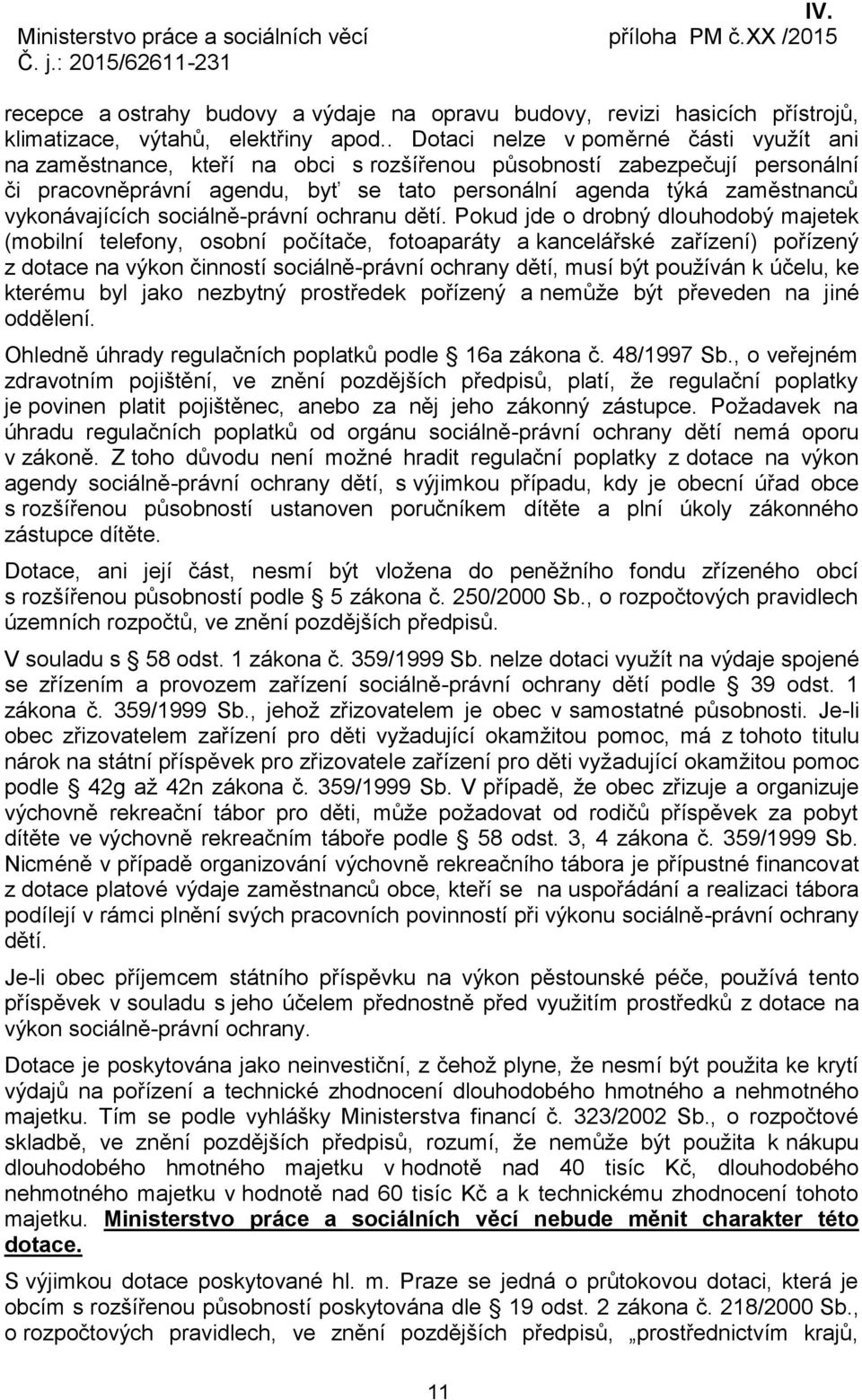 vykonávajících sociálně-právní ochranu dětí.