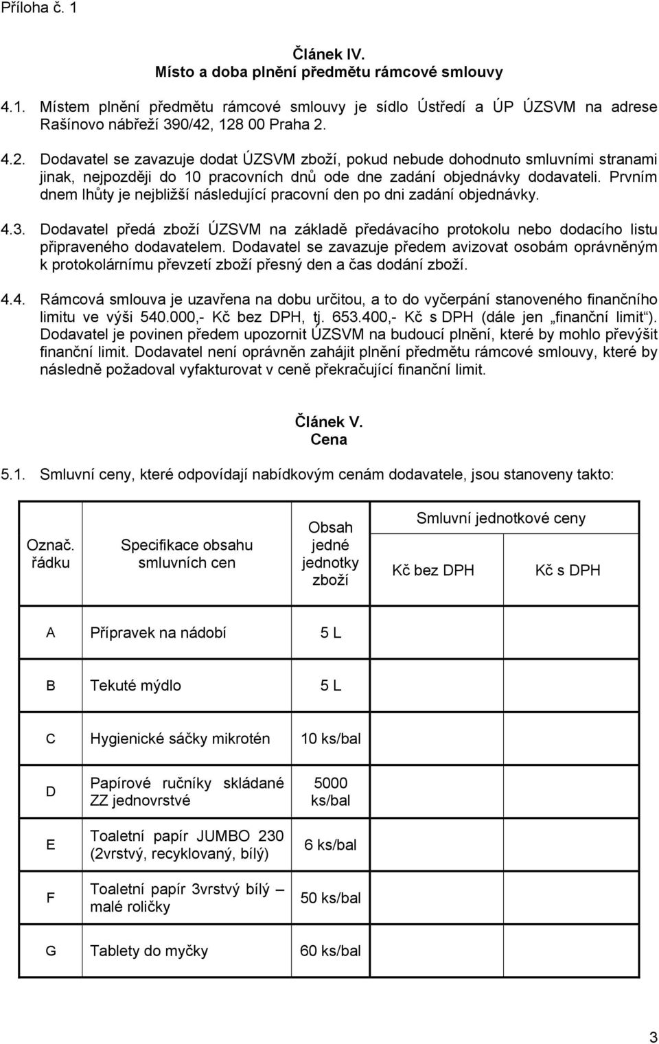 Prvním dnem lhůty je nejbližší následující pracovní den po dni zadání objednávky. 4.3. Dodavatel předá zboží ÚZSVM na základě předávacího protokolu nebo dodacího listu připraveného dodavatelem.