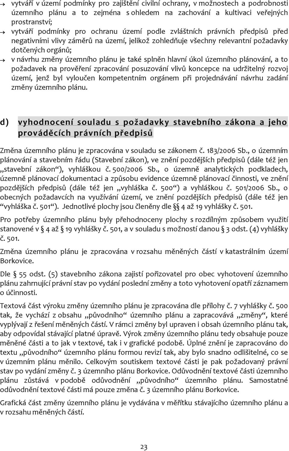 úkol územního plánování, a to požadavek na prověření zpracování posuzování vlivů koncepce na udržitelný rozvoj území, jenž byl vyloučen kompetentním orgánem při projednávání návrhu zadání změny
