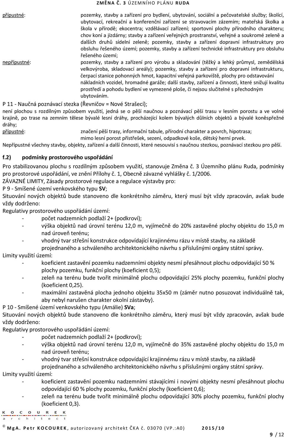 škola v přírodě; ekocentra; vzdělávací zařízení; sportovní plochy přírodního charakteru; chov koní a jízdárny; stavby a zařízení veřejných prostranství, veřejné a soukromé zeleně a dalších druhů