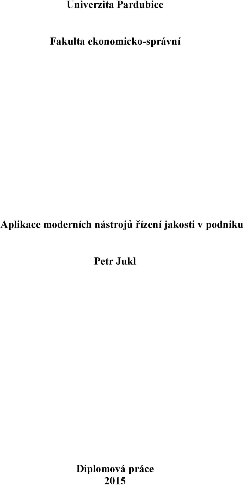 moderních nástrojů řízení