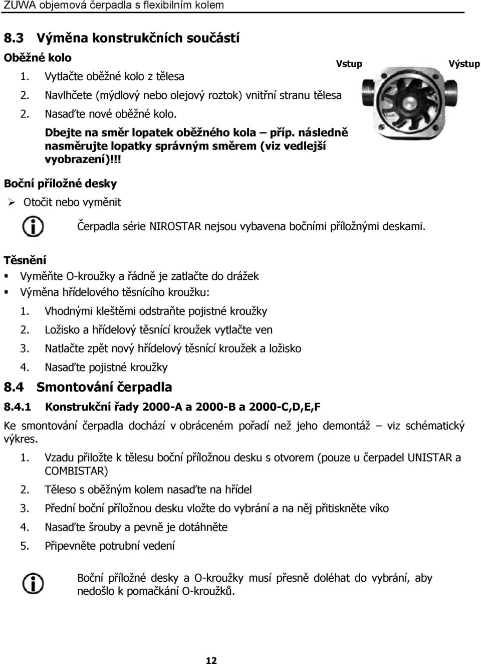 Návod k obsluze Objemová čerpadla s flexibilním kolem - PDF Free Download