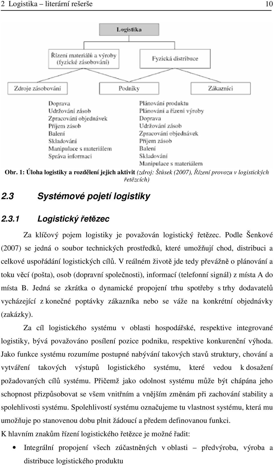 Podle Šenkové (2007) se jedná o soubor technických prostředků, které umožňují chod, distribuci a celkové uspořádání logistických cílů.