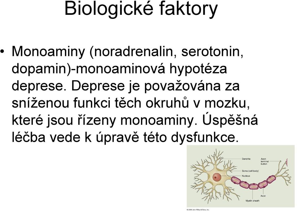 Deprese je považována za sníženou funkci těch okruhů v