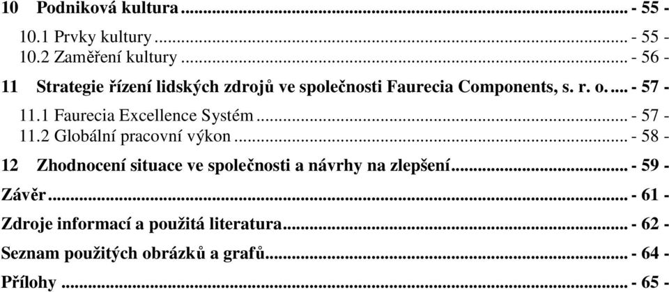 1 Faurecia Excellence Systém... - 57-11.2 Globální pracovní výkon.