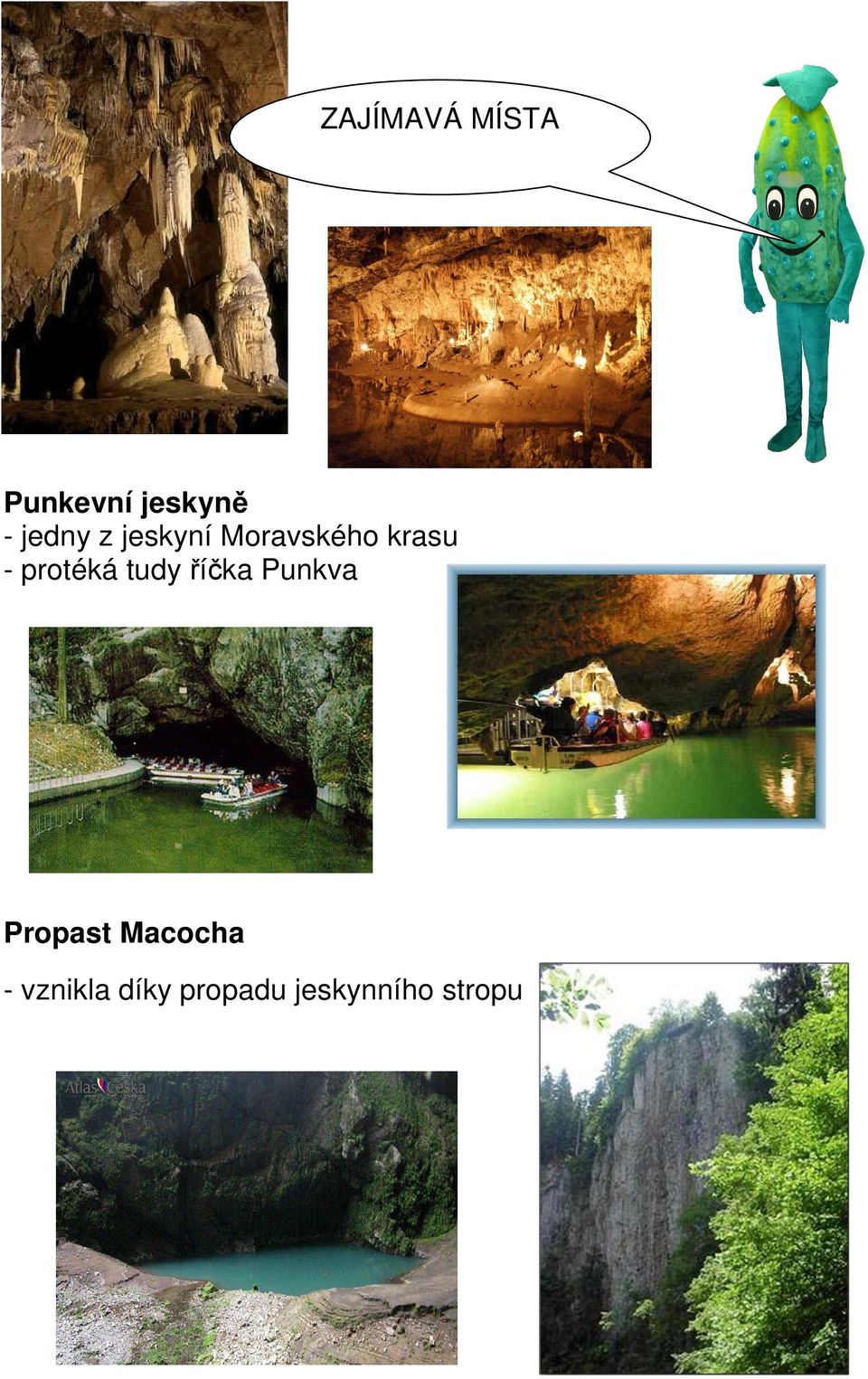 protéká tudy říčka Punkva Propast