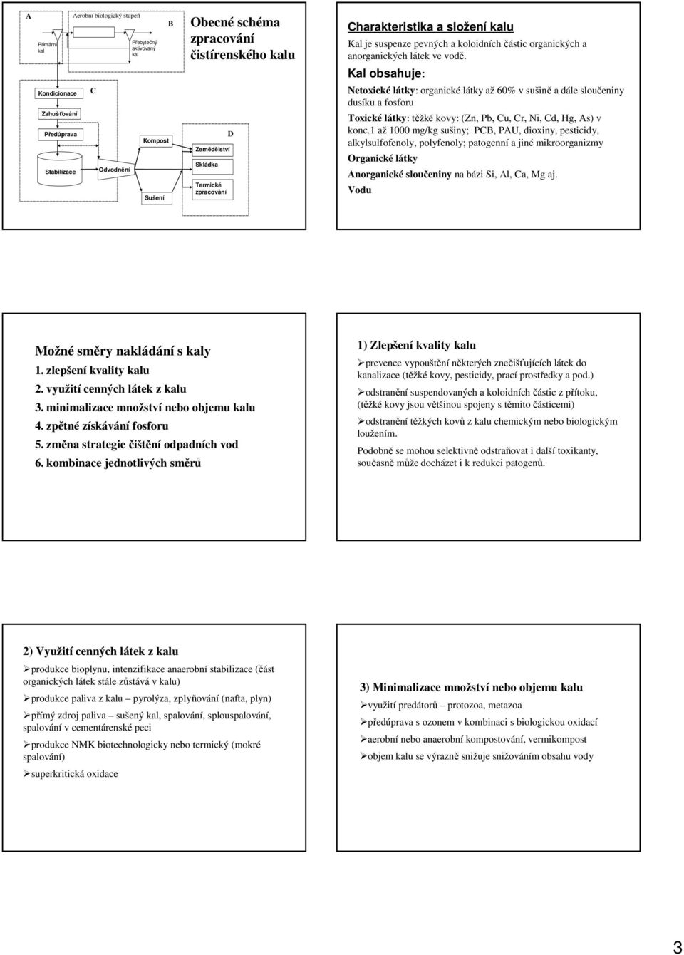 a fosforu Toxické látky: těžké kovy: (Zn, Pb, Cu, Cr, Ni, Cd, Hg, As) v konc.