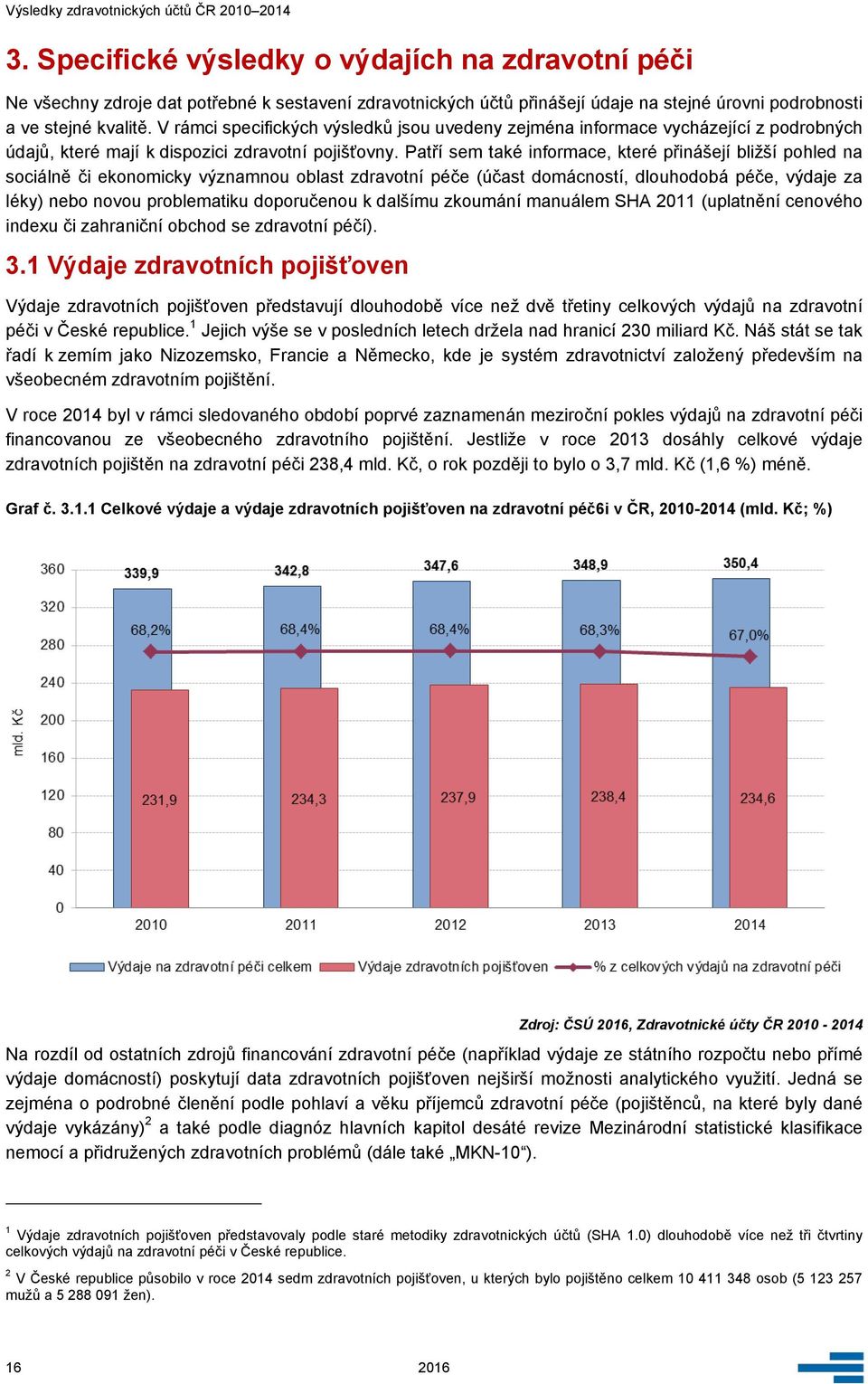 Patří sem také informace, které přinášejí bližší pohled na sociálně či ekonomicky významnou oblast zdravotní péče (účast domácností, dlouhodobá péče, výdaje za léky) nebo novou problematiku