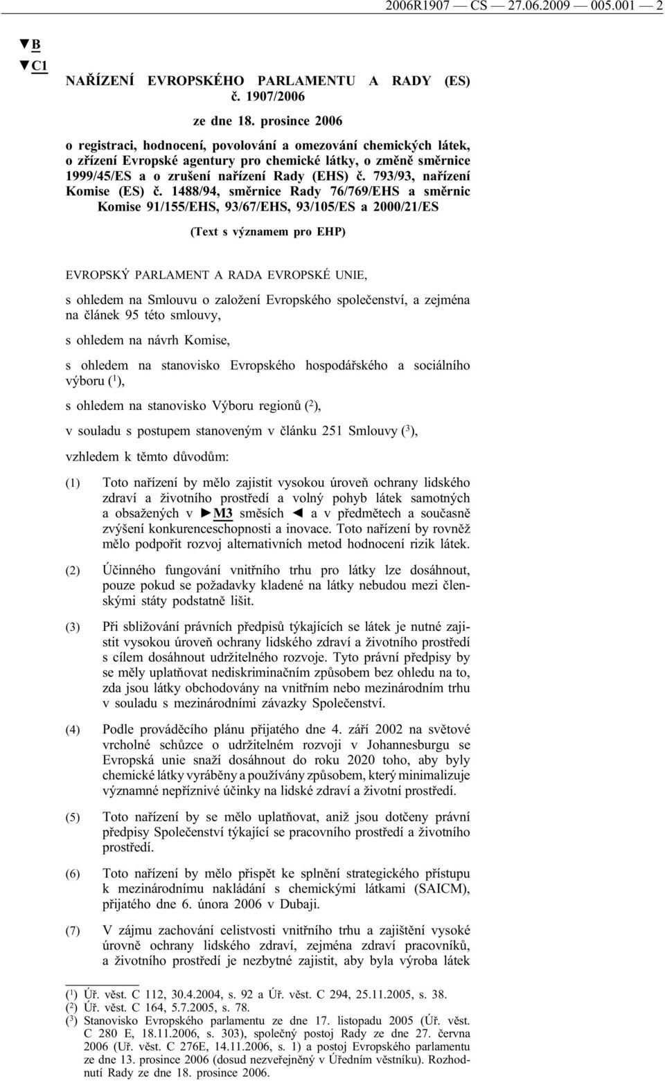 793/93, nařízení Komise (ES) č.