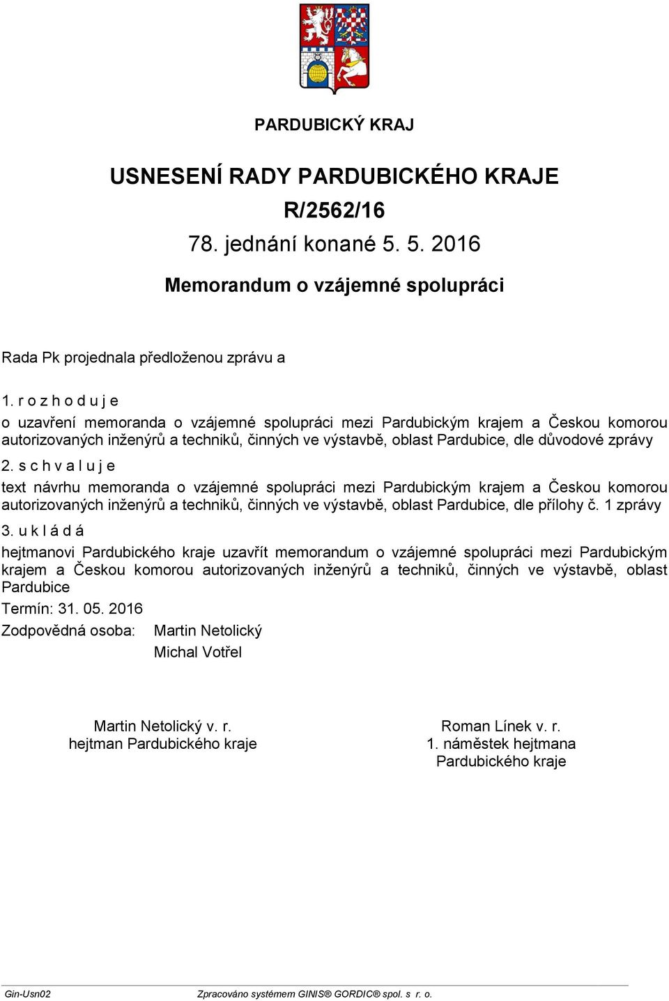 Pardubice, dle důvodové zprávy 2.