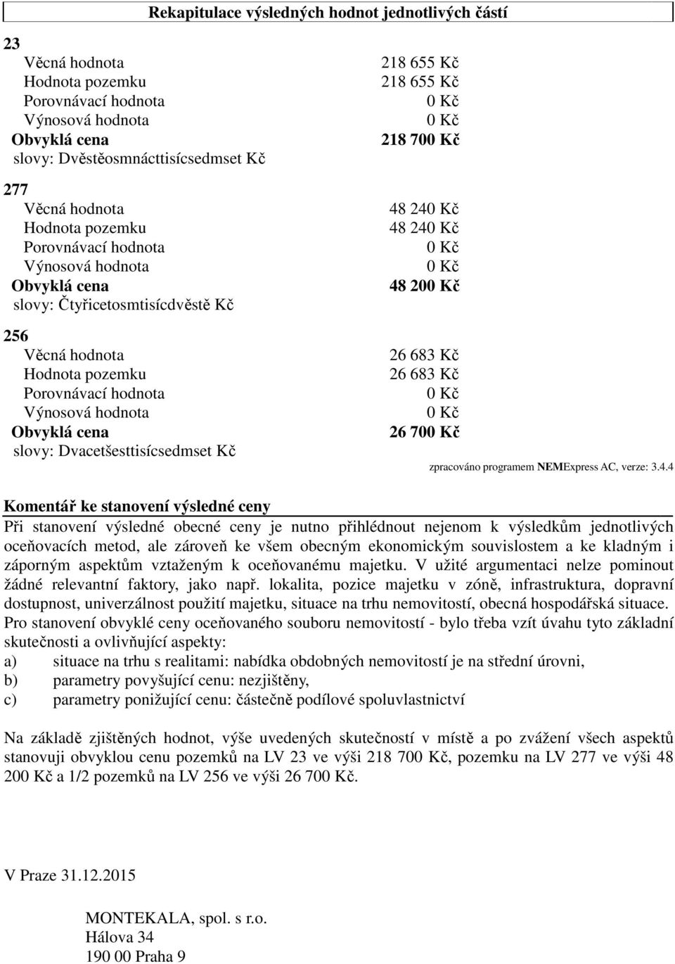 Dvacetšesttisícsedmset Kč 218 655 Kč 218 655 Kč 218 70 48