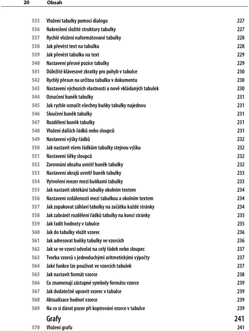 nově vkládaných tabulek 230 544 Označení buněk tabulky 231 545 Jak rychle označit všechny buňky tabulky najednou 231 546 Sloučení buněk tabulky 231 547 Rozdělení buněk tabulky 231 548 Vložení dalších