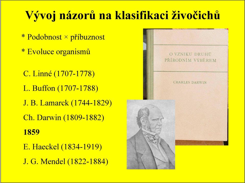 Buffon (1707-1788) J. B. Lamarck (1744-1829) Ch.