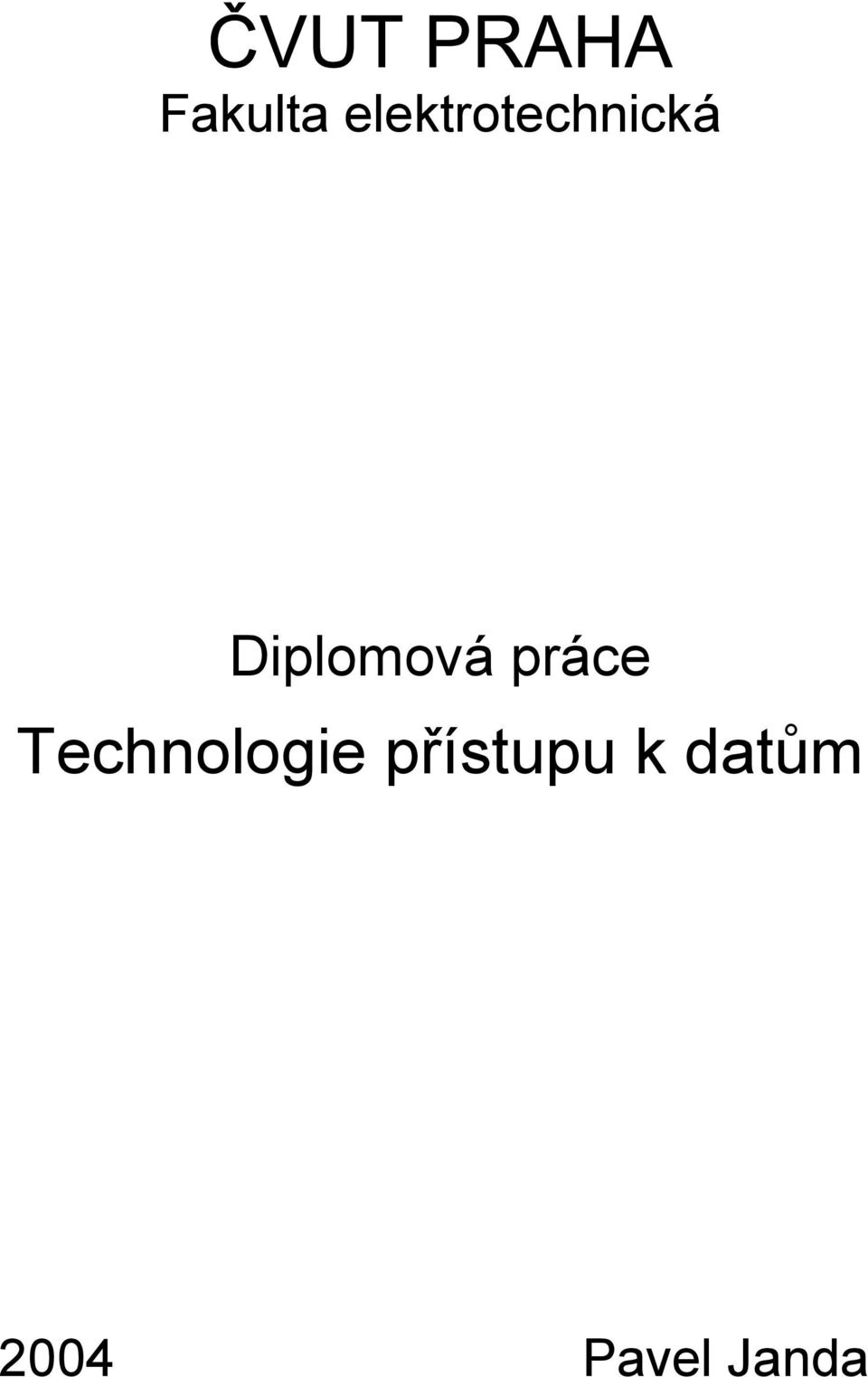 Diplomová práce