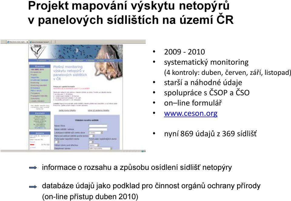 ČSO on line formulář www.ceson.