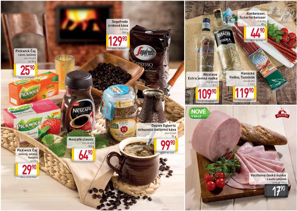 239,80 Kč 80 g 44 90 100 g = 56,13 Kč NOVÉ V BILLE Pickwick Čaj ovocný, zelený, funkční od 20 g 29 90 100 g = od