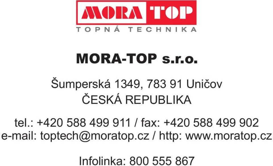 tel.: +420 588 499 911 / fax: +420 588 499