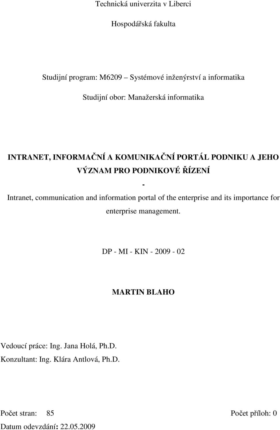 communication and information portal of the enterprise and its importance for enterprise management.