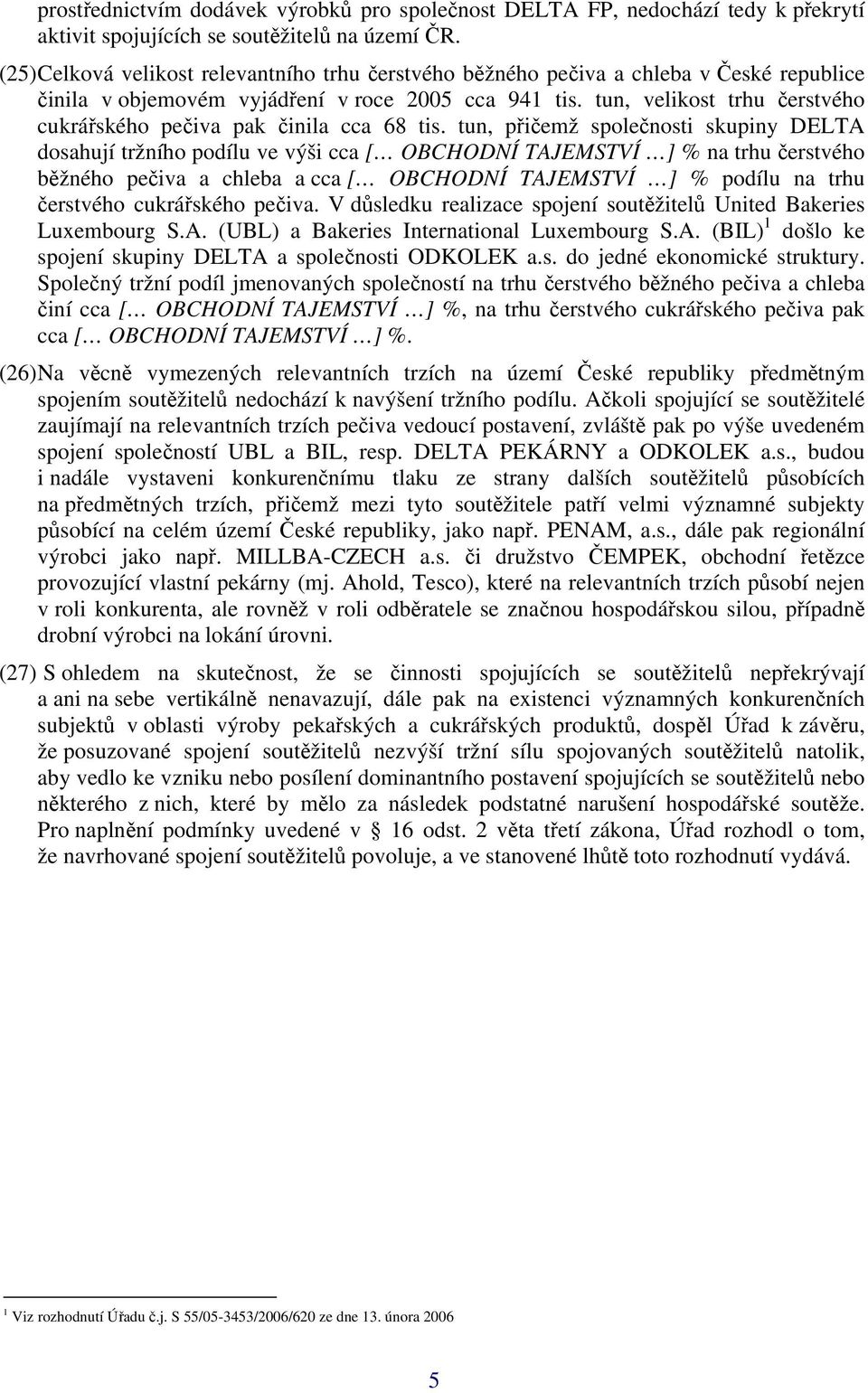 tun, velikost trhu čerstvého cukrářského pečiva pak činila cca 68 tis.