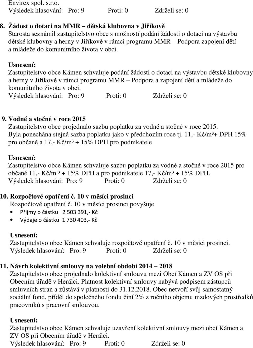 zapojení dětí a mládeže do komunitního života v obci.