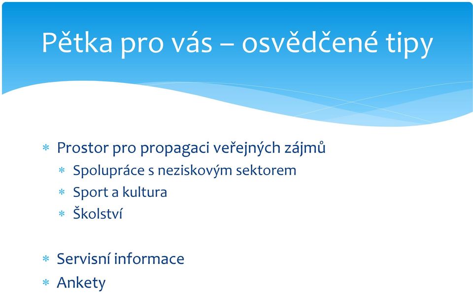 Spolupráce s neziskovým sektorem