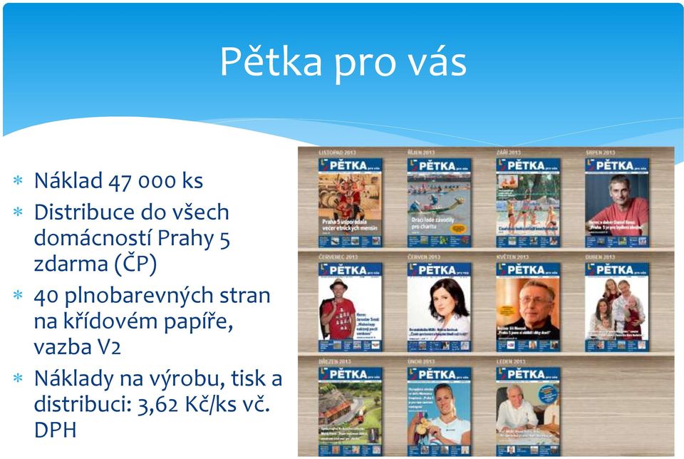 křídovém papíře, vazba V2 Náklady na výrobu,
