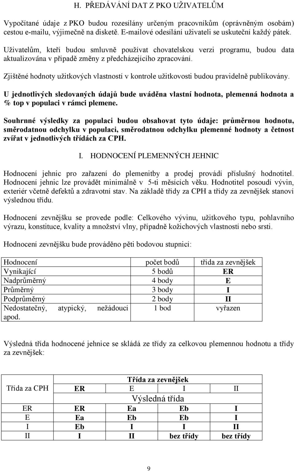 Zjištěné hodnoty užitkových vlastností v kontrole užitkovosti budou pravidelně publikovány.