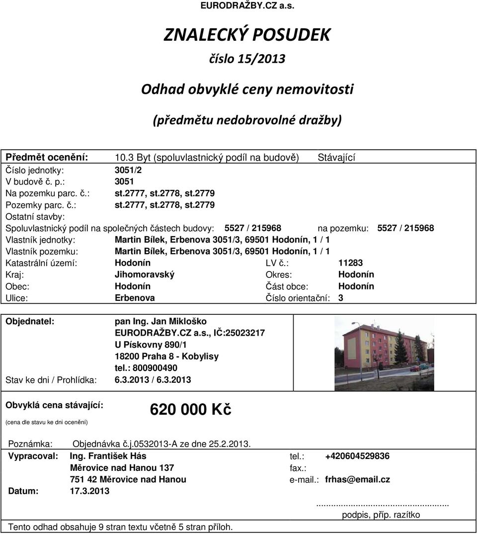 2779 Pozemky parc. č.: st.2777, st.2778, st.