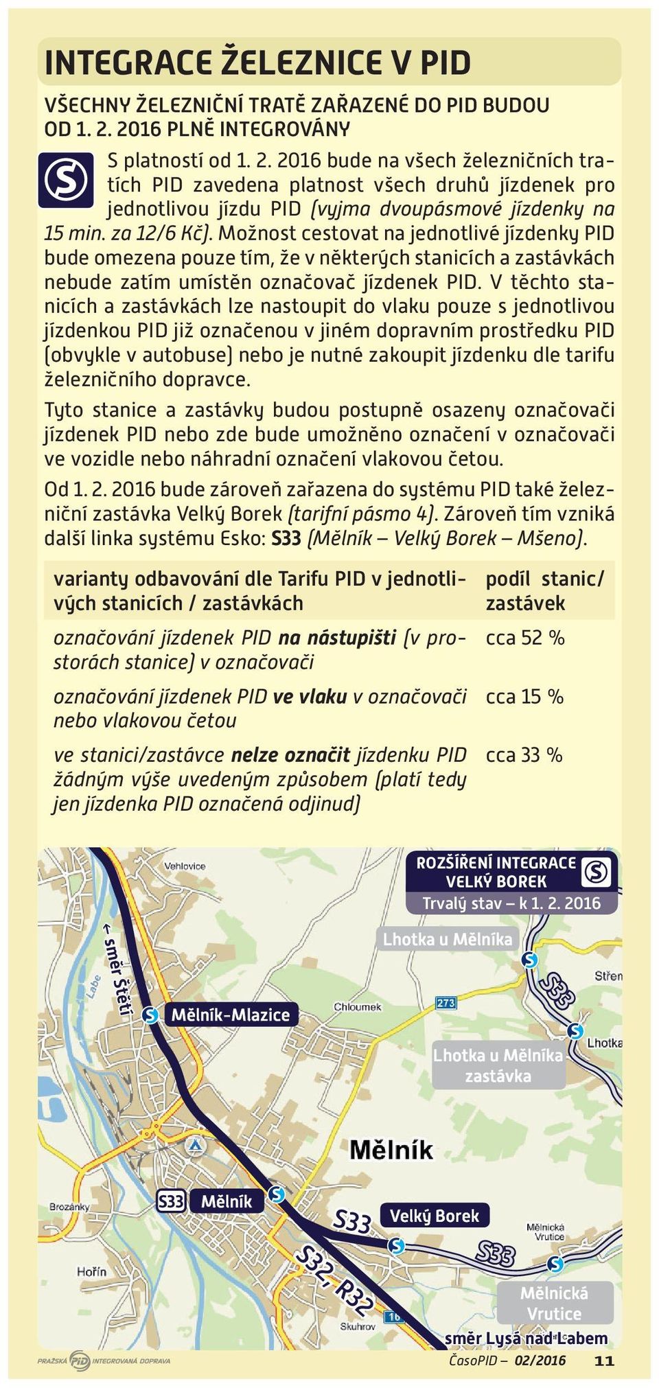 Možnost cestovat na jednotlivé jízdenky PID bude omezena pouze tím, že v některých stanicích a zastávkách nebude zatím umístěn označovač jízdenek PID.