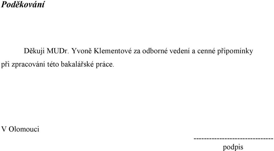 cenné připomínky při zpracování této