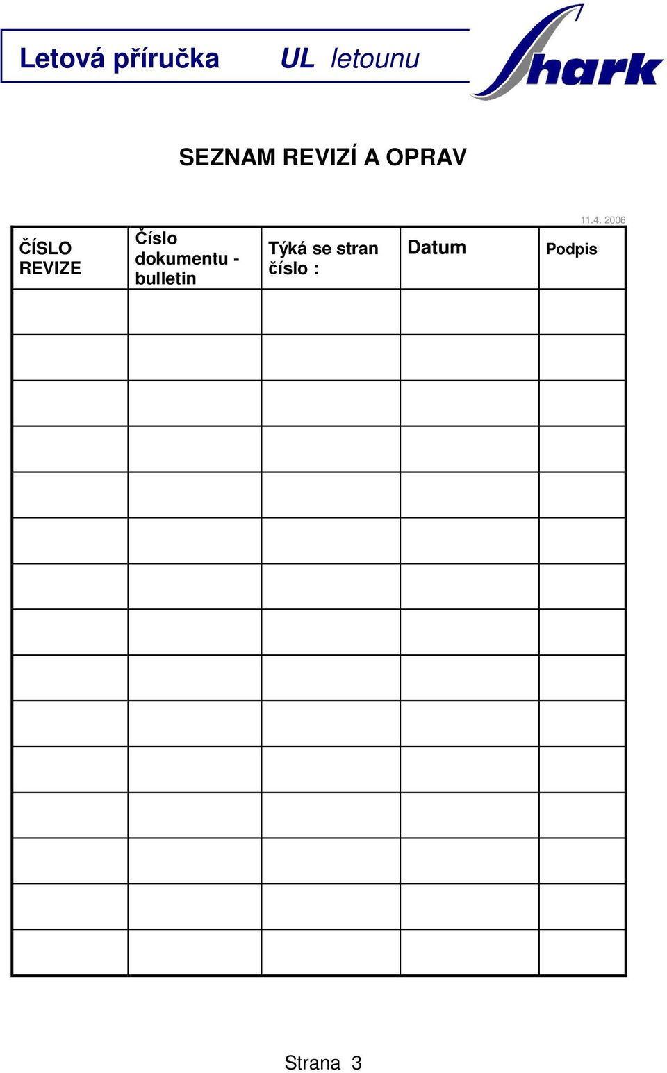 bulletin Týká se stran číslo