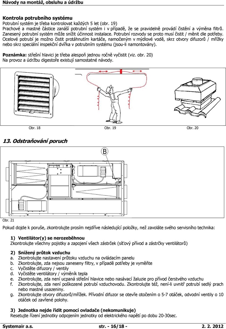 Návody na montáž, obsluhu a údržbu - PDF Stažení zdarma