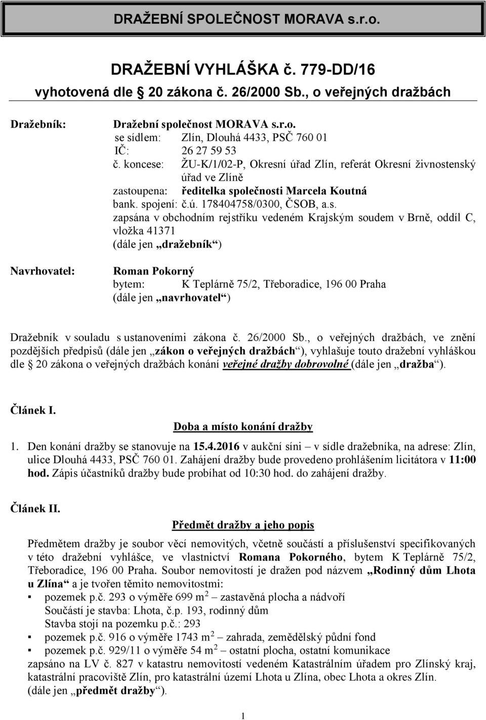 : ŽU-K/1/02-P, Okresn