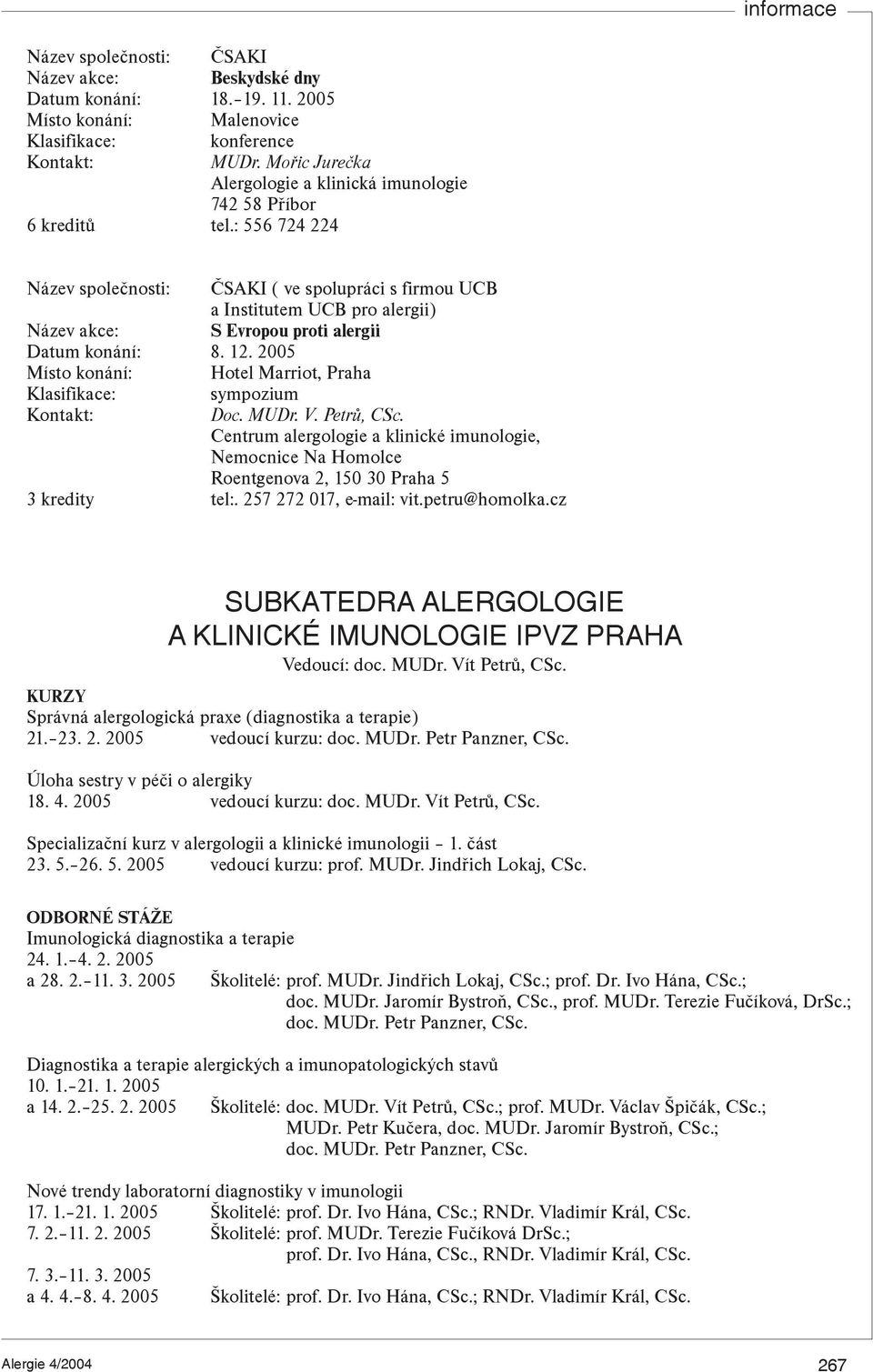 ČESKÁ SPOLEČNOST ALERGOLOGIE A KLINICKÉ IMUNOLOGIE - PDF Free Download