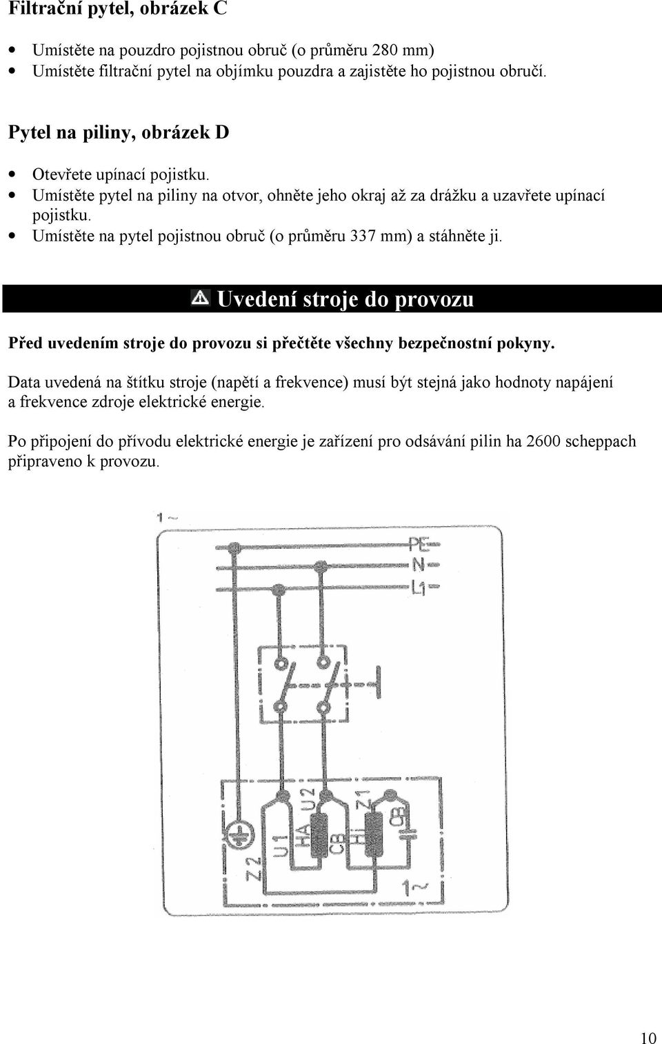Zařízení pro odsávání pilin. Návod k obsluze - PDF Stažení zdarma