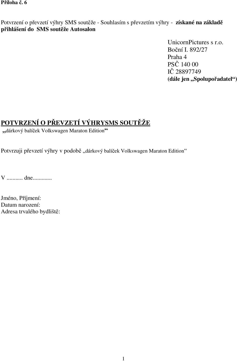 Maraton Edition Potvrzuji
